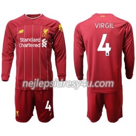 Fotbalové dres Liverpool Virgil van Dijk 4 Dětské Domácí 2019/20 Dlouhý Rukáv